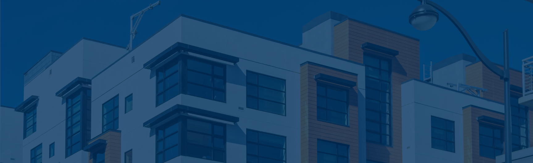 Exterior of a condominium building